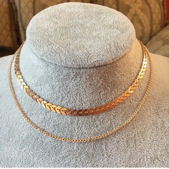 ✨HOST PICK✨2 Layer Chevron Chain and Choker - Picture 3 of 8